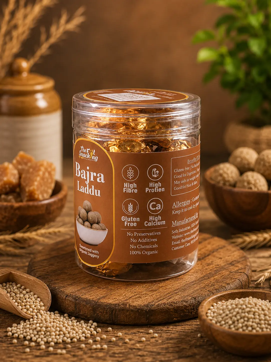 BAJRA LADDUS (Loaded with Nuts & Seeds | Gluten-Free | Pure Cow Ghee | Jaggery) - Image 4