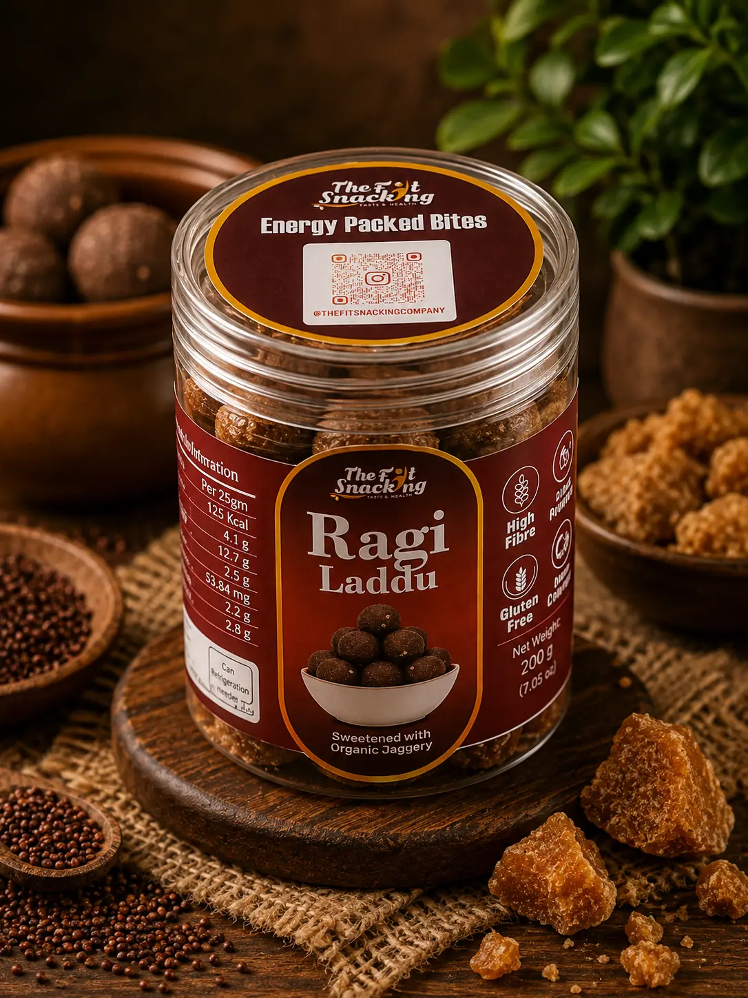 RAGI LADDUS (Loaded with Nuts & Seeds | Gluten-free | Pure Cow Ghee | Jaggery) - Image 2