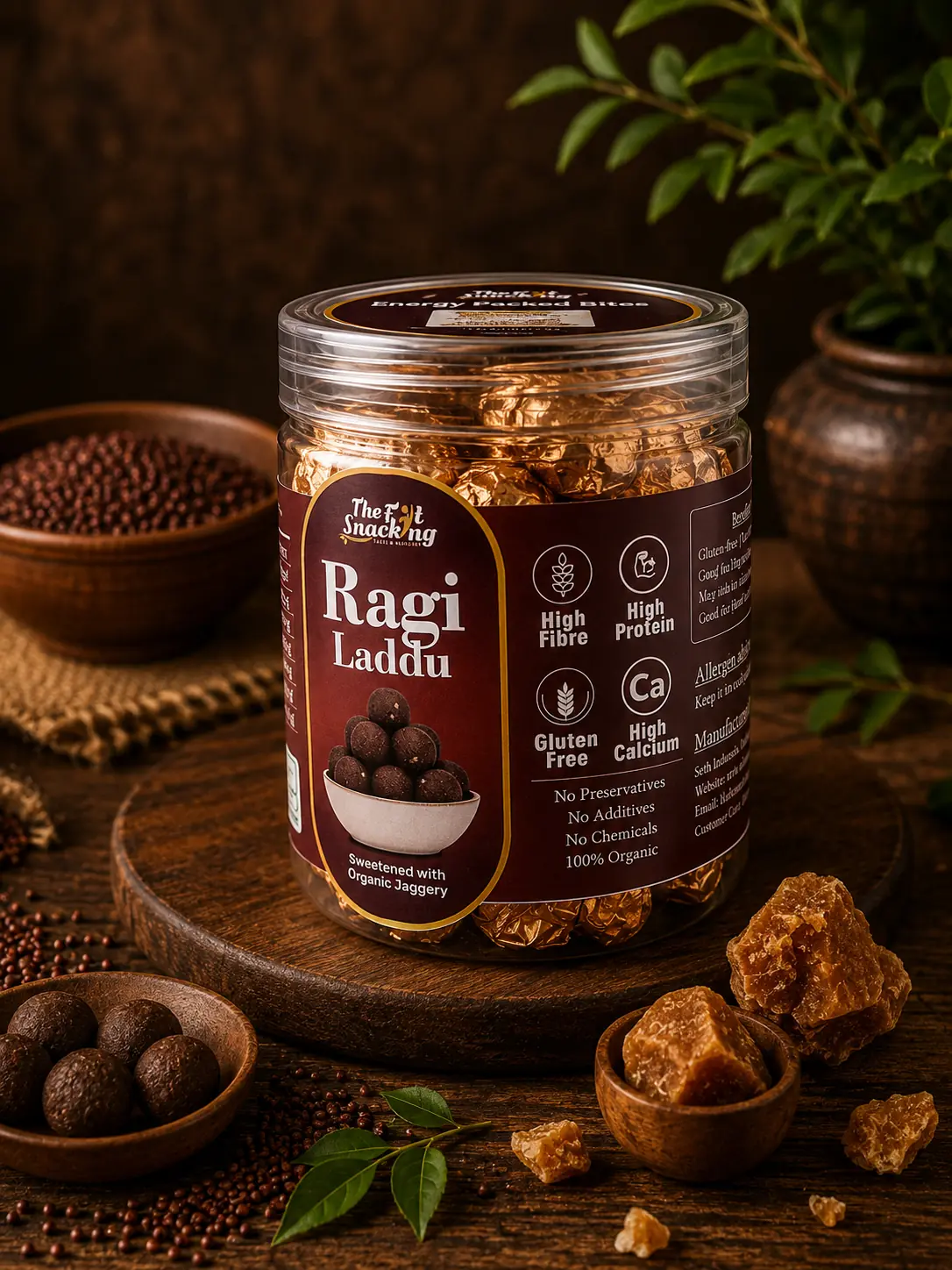 RAGI LADDUS (Loaded with Nuts & Seeds | Gluten-free | Pure Cow Ghee | Jaggery) - Image 4