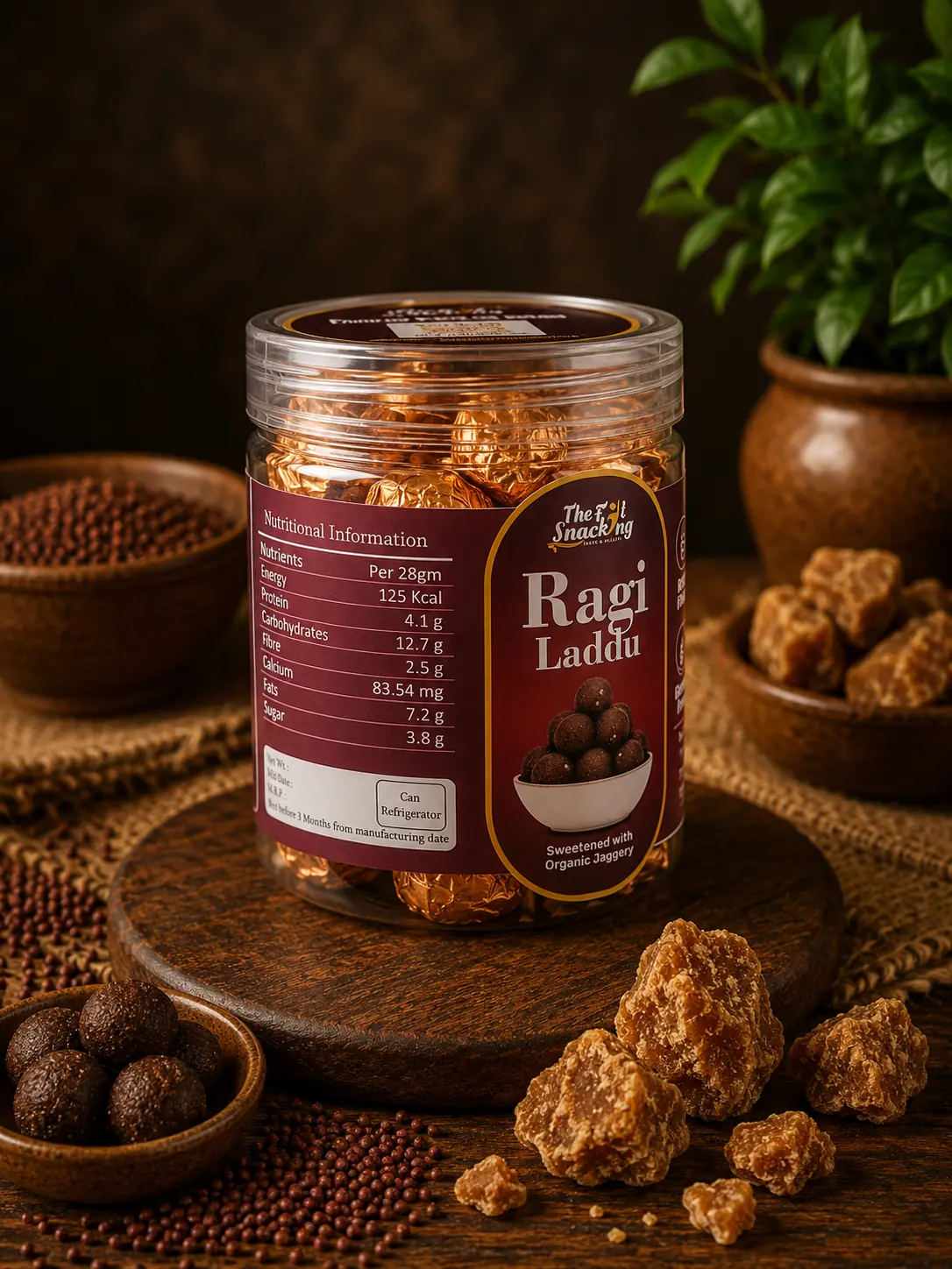 RAGI LADDUS (Loaded with Nuts & Seeds | Gluten-free | Pure Cow Ghee | Jaggery) - Image 3