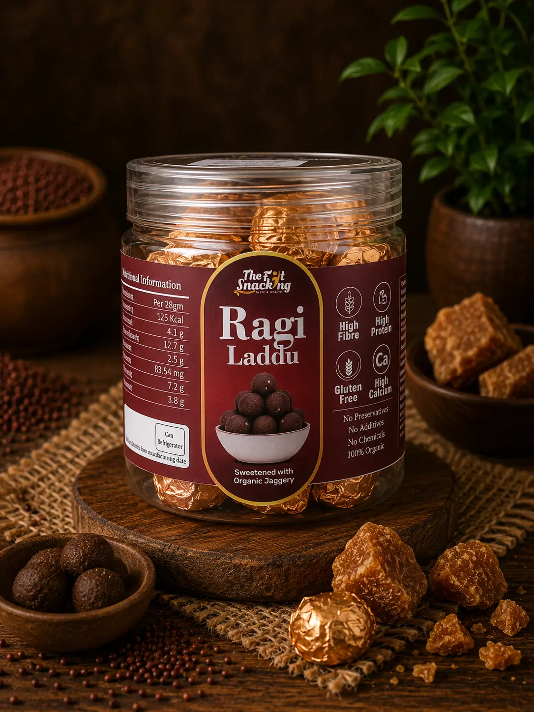 RAGI LADDUS (Loaded with Nuts & Seeds | Gluten-free | Pure Cow Ghee | Jaggery)