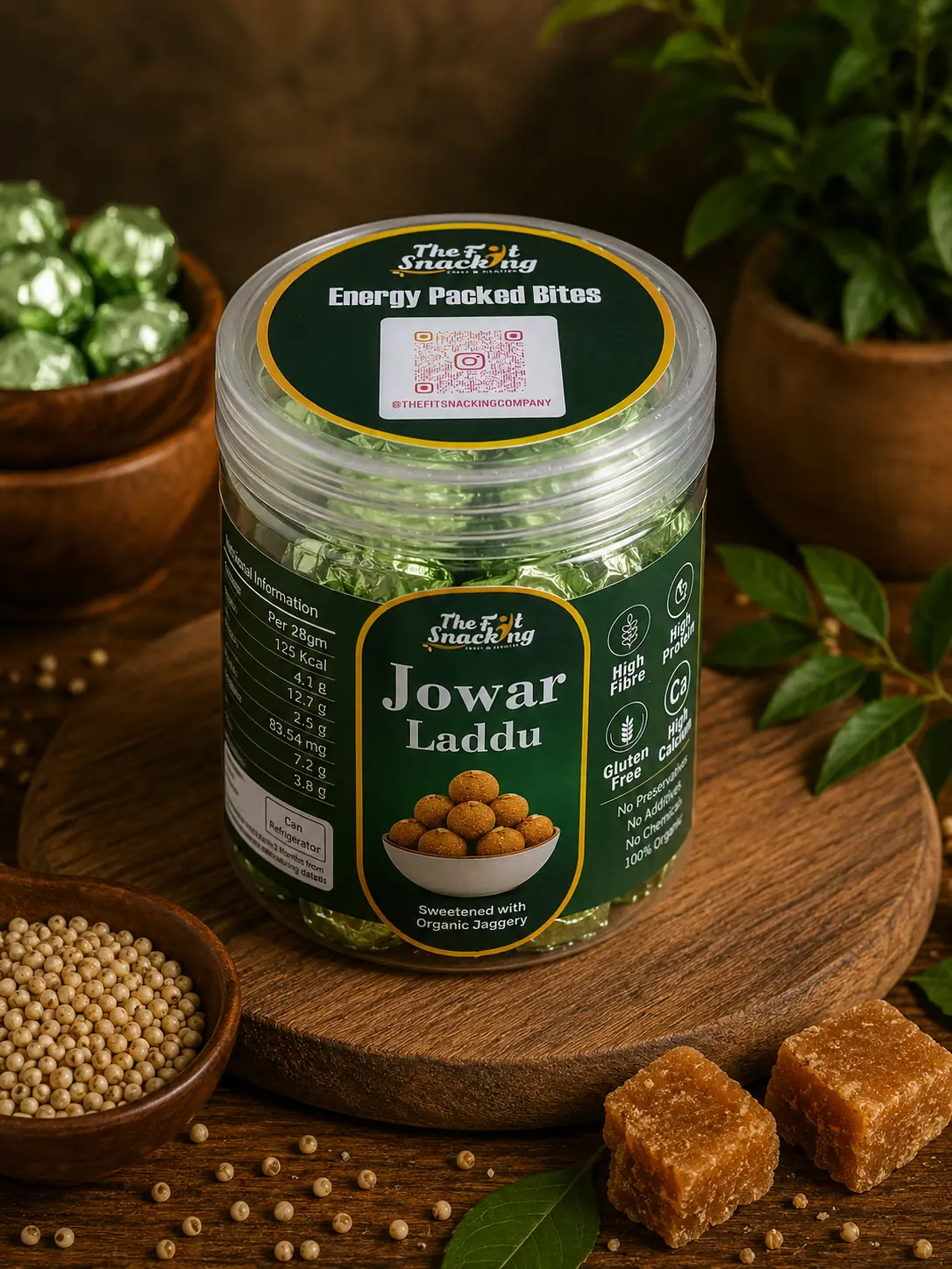 JOWAR LADDUS (Loaded with Nuts & Seeds | Gluten-free | Pure Cow Ghee | Jaggery) - Image 3
