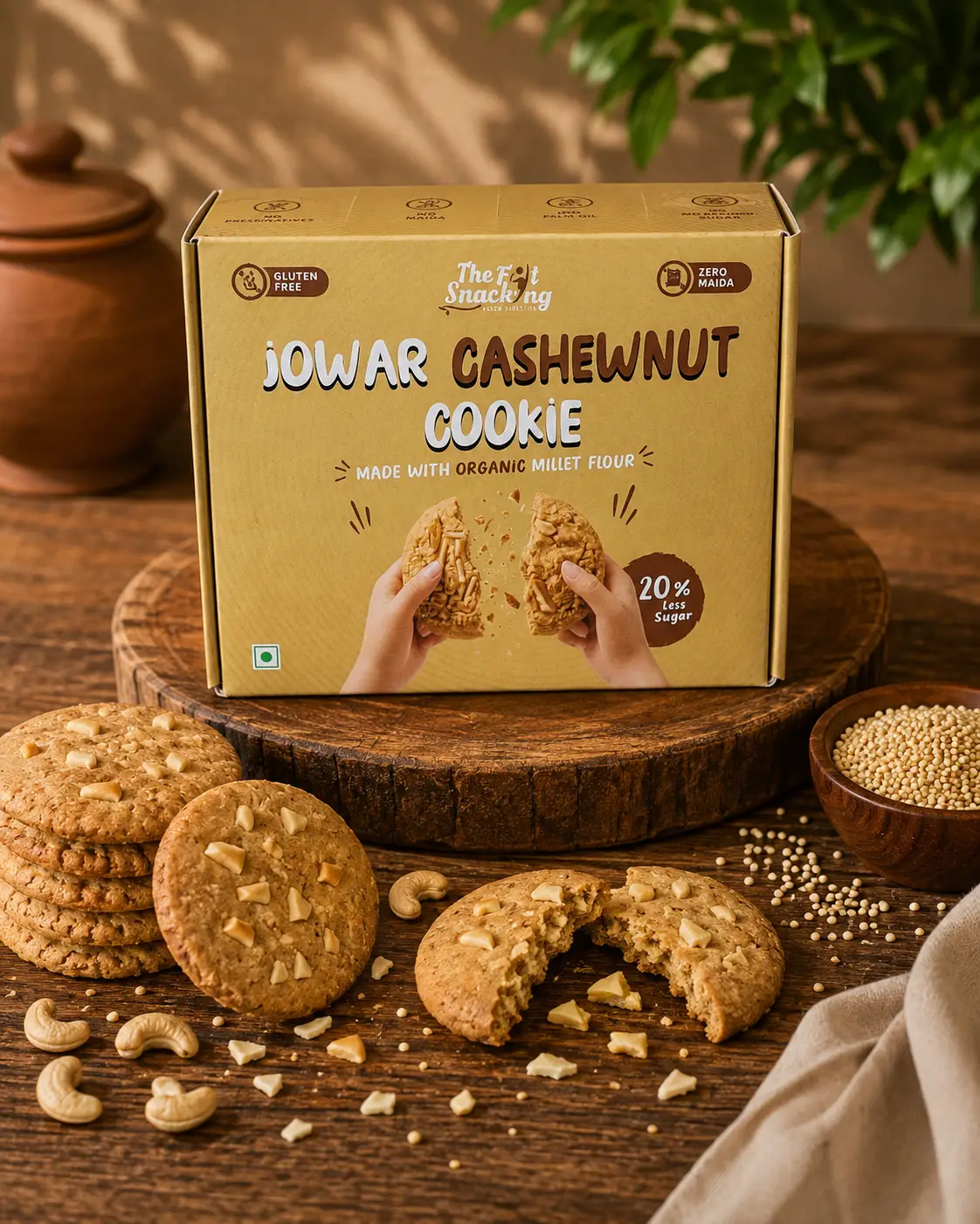 JOWAR & CASHEW COOKIES (Gluten-Free, No Maida) - Image 3