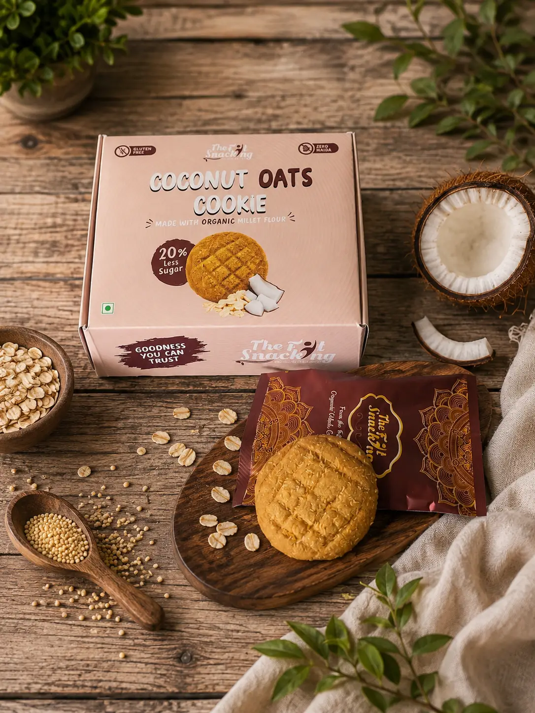 COCONUT & OAT COOKIE (Gluten-Free, No Maida) - Image 3