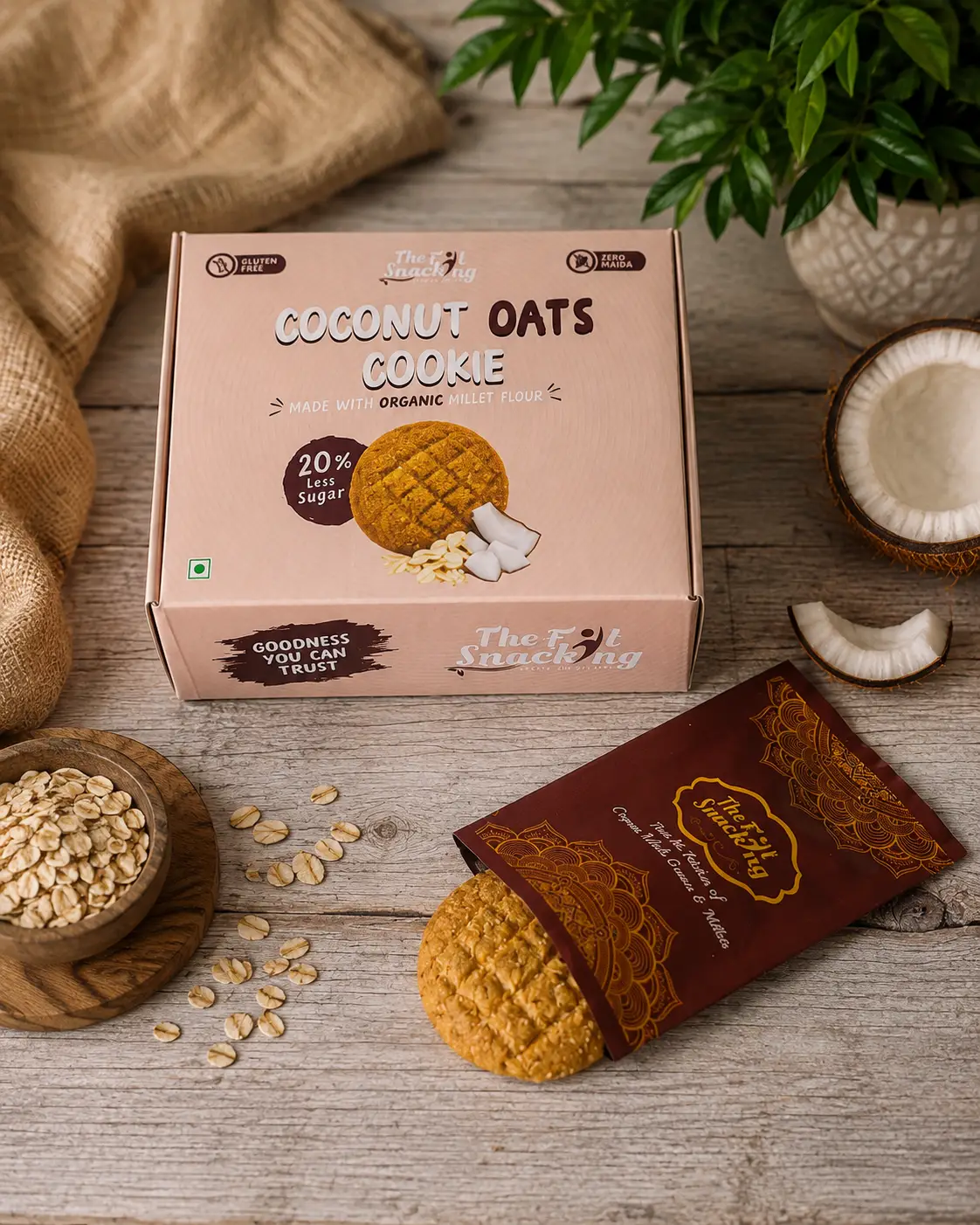 COCONUT & OAT COOKIE (Gluten-Free, No Maida) - Image 4