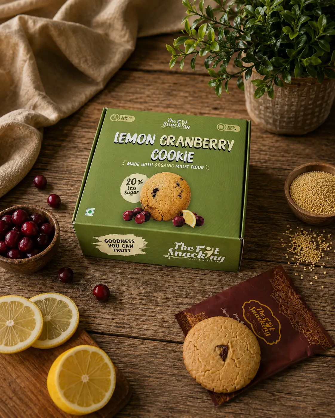LEMON & CRANBERRY COOKIES (Gluten-Free, No Maida) - Image 4